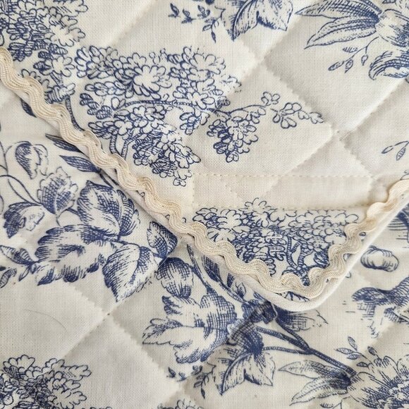 Vtg Eximious London Excellent Distinguished Emine Blue Toile Case‎ Makeup Pouch - Picture 16 of 16